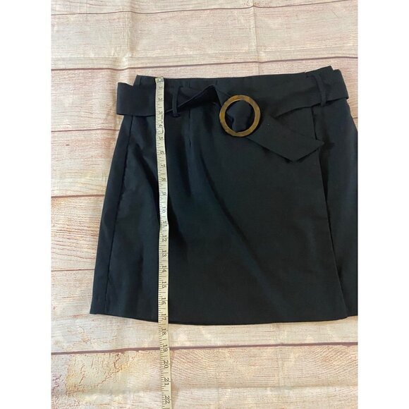 NWT Sugar + Lips Women's Black Belted Mini Skirt - Medium - Picture 4 of 13